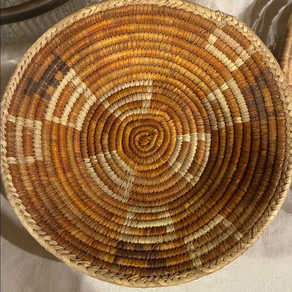 Navajo Woven Baskets ceremonial baskets Hand Woven Sumac Set/2 wedding Baskets
